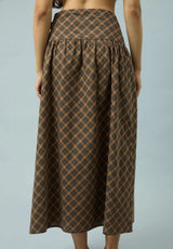 CHECK BUCKLE SKIRT - MULTI CHECK