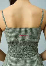 GINGHAM BALLOON CAMI DRESS - MULTI CHECK