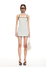 VOYAGE MINI DRESS - MOONLIGHT POLKA