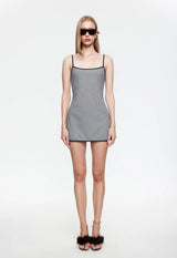 VOYAGE MINI DRESS - NOIR GINGHAM