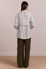 Valeria Double Layer Shirt - Caraway Stripe