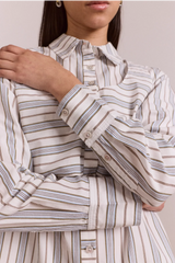 Valeria Double Layer Shirt - Caraway Stripe