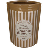 Vase Granola Almond Earthenware Brown 16x9x22.5cm