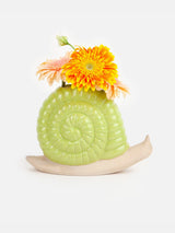 Vase M Woodland Snail Green