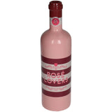 Vase Wine Bottle Earthenware Roze 8x8x29cm