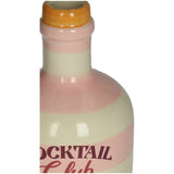 Vase cocktail bottle earthenware multi 9.5x21.5cm