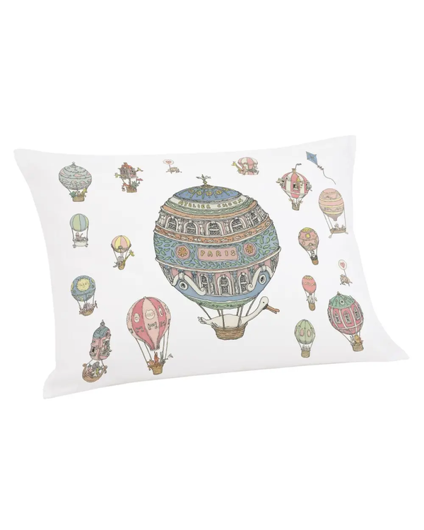 Velour Cushion Cover - Hot Air Balloon
