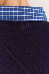 Venna Wrap Merino Wool Cardigan - Navy