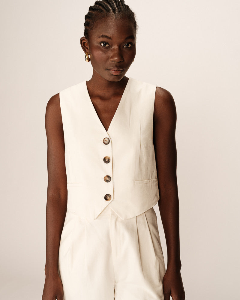 WAISTCOAT ECRU PENN