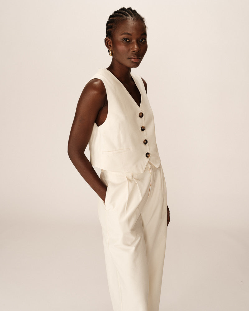 WAISTCOAT ECRU PENN