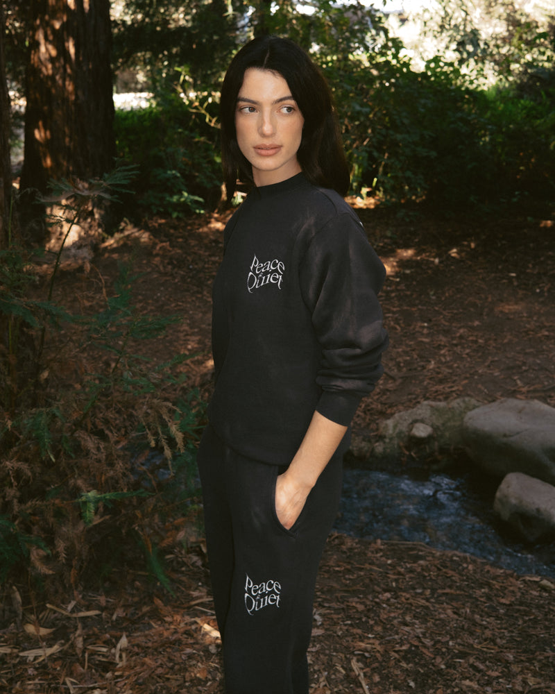 WARPED CREWNECK - BLACK
