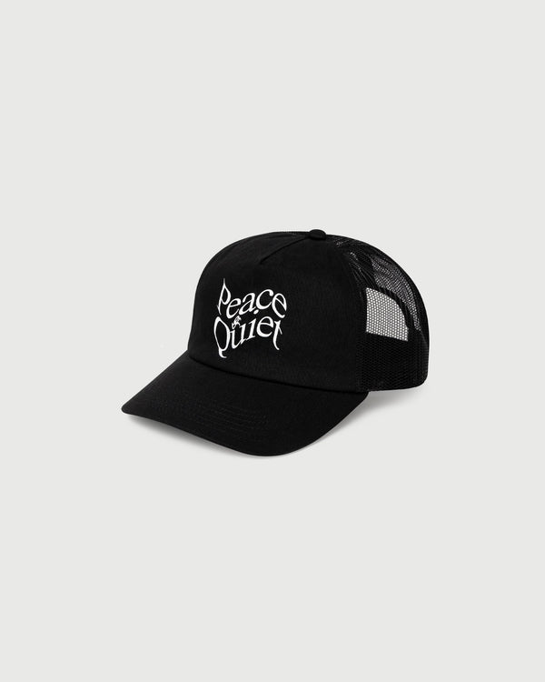 WARPED TRUCKER HAT - BLACK