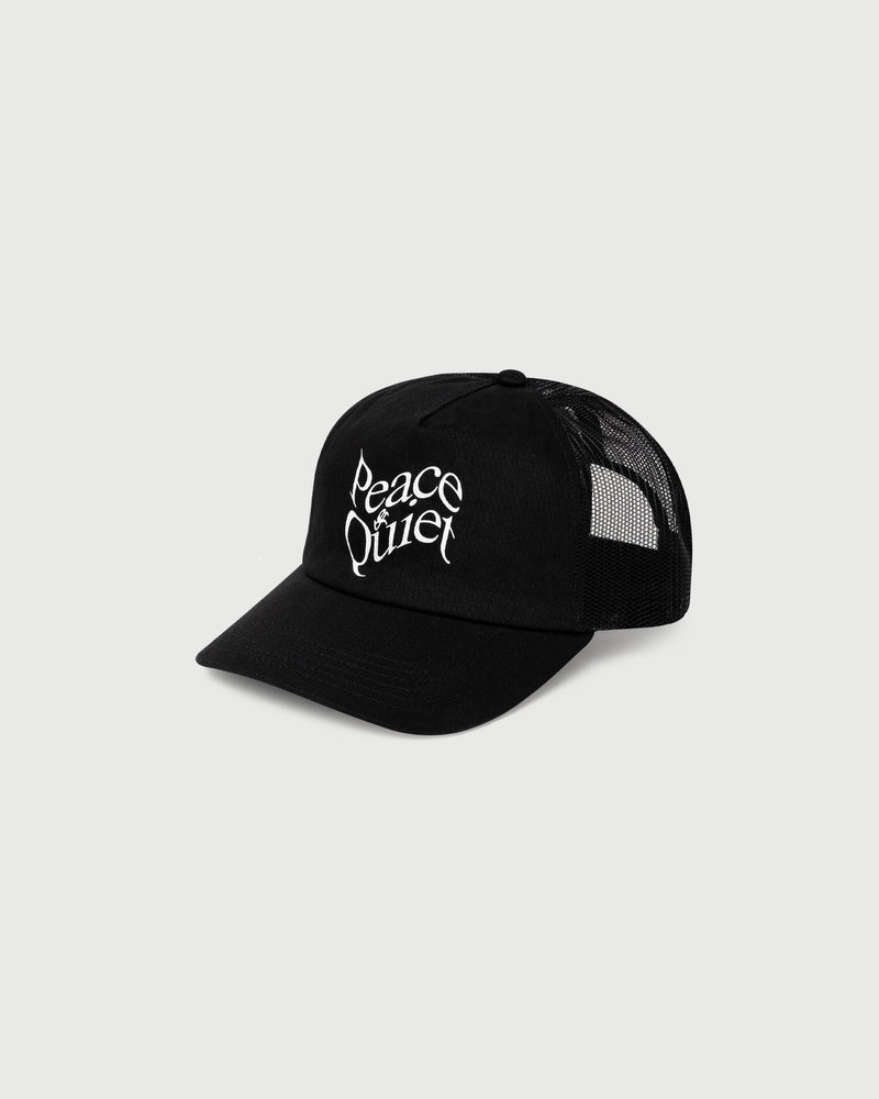 WARPED TRUCKER HAT - BLACK