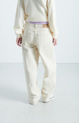 WOMEN'S BALLOON JEANS SNOPDOG - ECRU
