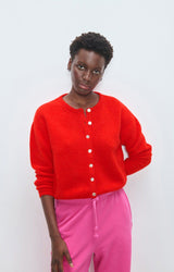 WOMEN'S CARDIGAN VITOW - FRAISE