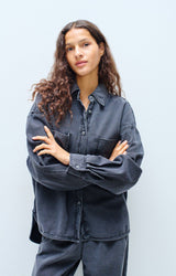 WOMEN'S SHIRT JAZY - BLACK