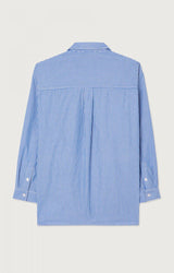 WOMEN'S SHIRT ZATYBAY LS - RAYURES AQUA