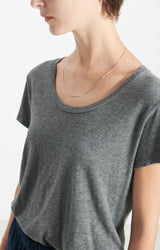 WOMEN'S T-SHIRT JACKSONVILLE SS - CHARCOAL MELANGE