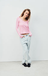 WOMEN'S T-SHIRT LS GAMIPY - CHERRY BLOSSOM