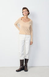 WOMEN'S T-SHIRT LS GAMIPY - SAND