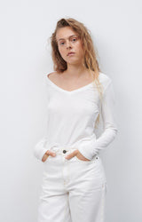WOMEN'S T-SHIRT LS GAMIPY - WHITE
