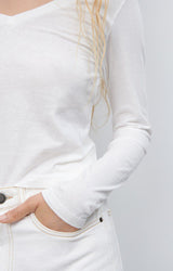 WOMEN'S T-SHIRT LS GAMIPY - WHITE