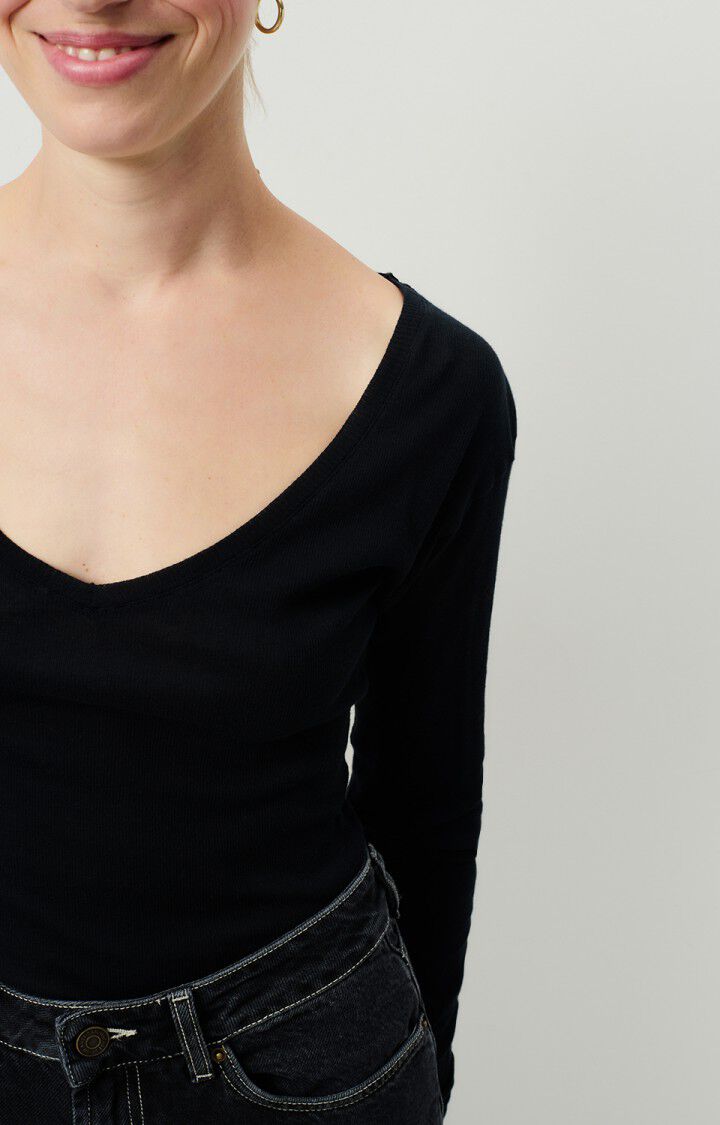 WOMEN'S T-SHIRT LS MASSACHUSETTS - NOIR