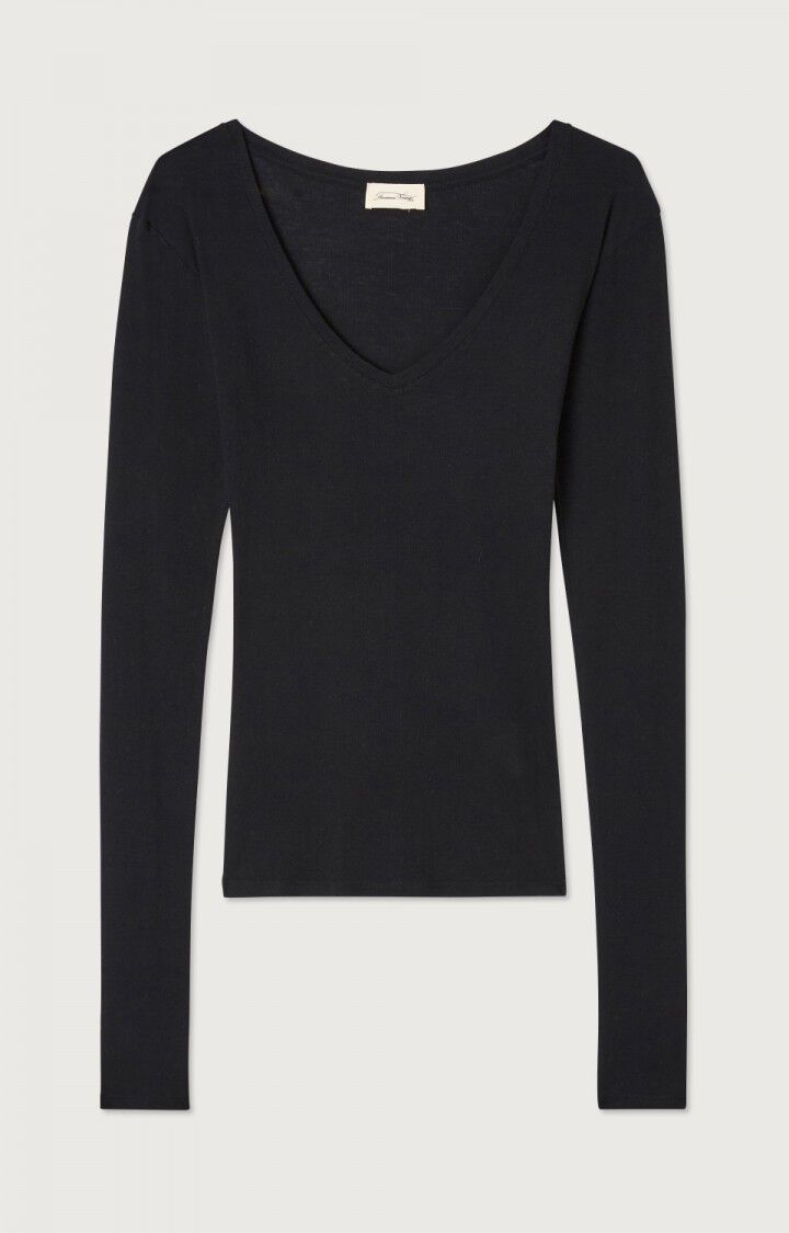 WOMEN'S T-SHIRT LS MASSACHUSETTS - NOIR