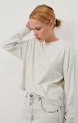 WOMEN'S T-SHIRT LS YPAWOOD - HEATHER GREY