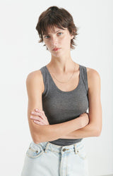 WOMEN'S TANK TOP MASSACHUSETTS - CHARCOAL MELANGE