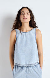 WOMEN'S TOP PAYBOU - BLUE SNOW