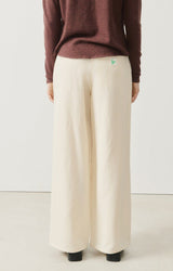 WOMEN'S WIDE-LEG TROUSERS AFAZ - ECRU