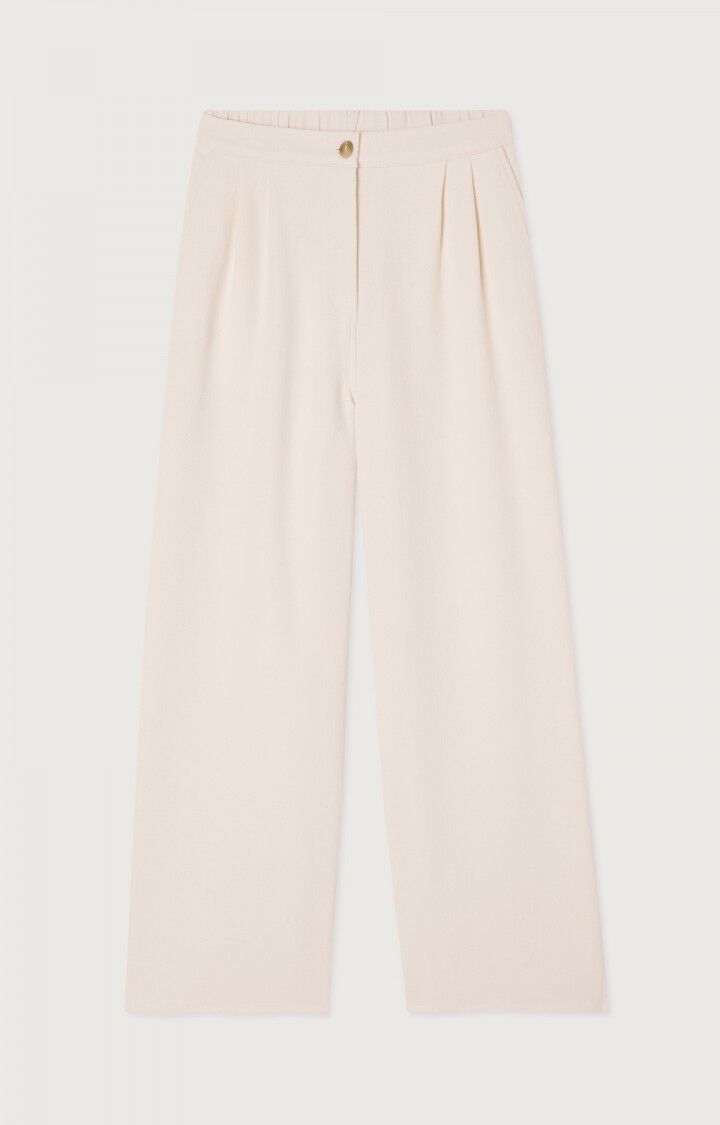 WOMEN'S WIDE-LEG TROUSERS AFAZ - ECRU