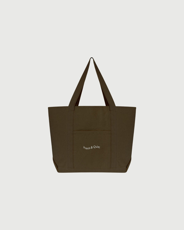 WORDMARK BOAT TOTE - BROWN