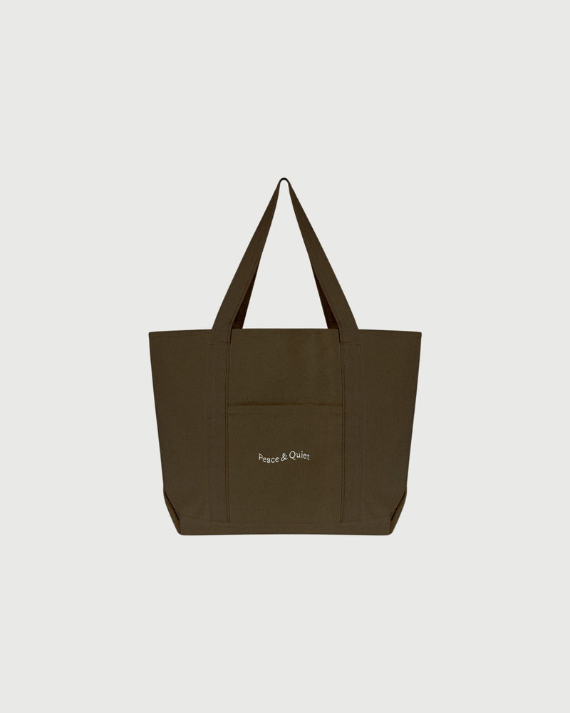 WORDMARK BOAT TOTE - BROWN