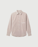 WORDMARK BUTTON UP - BROWN
