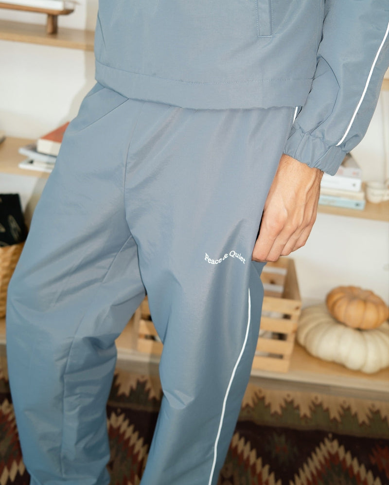 WORDMARK NYLON PANTS - SLATE