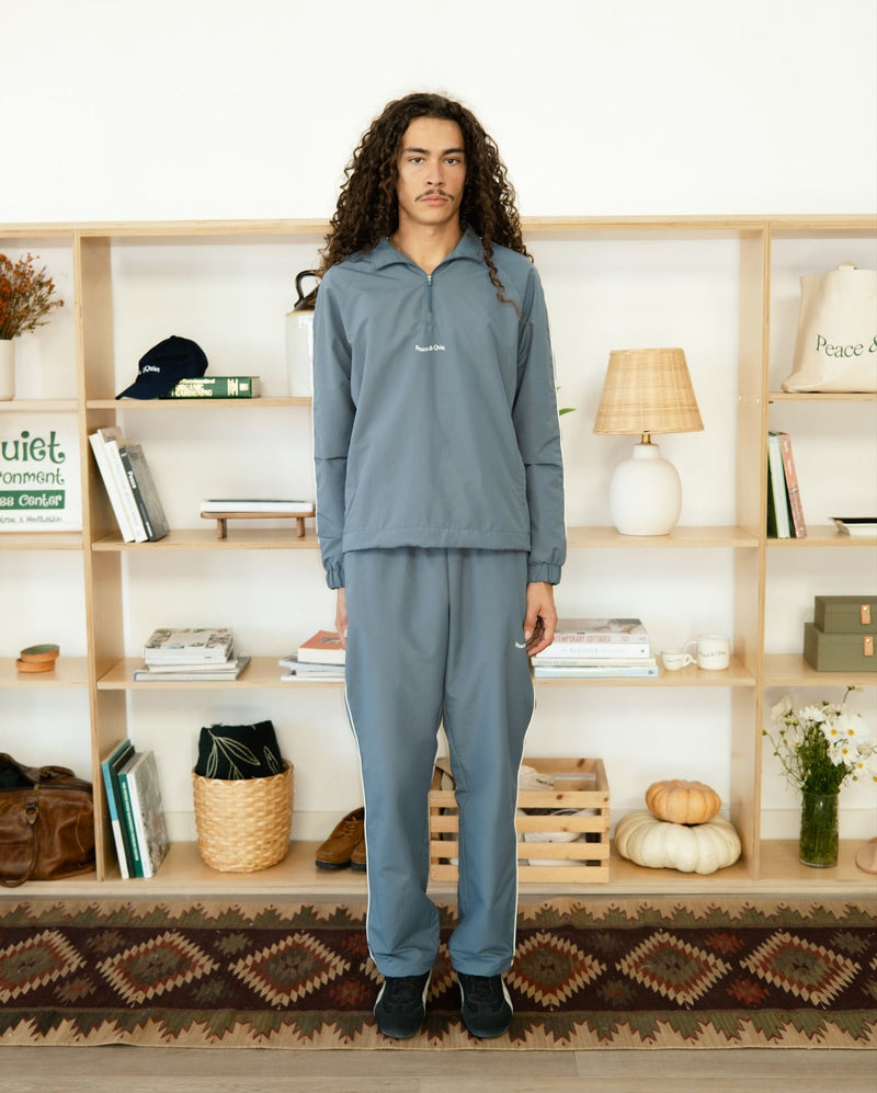 WORDMARK NYLON PANTS - SLATE