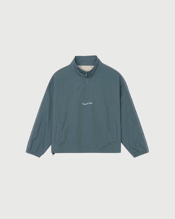 WORDMARK NYLON QUARTER ZIP - SLATE