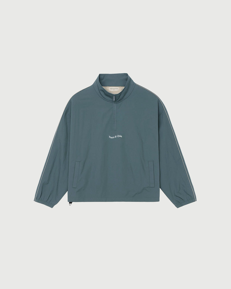 WORDMARK NYLON QUARTER ZIP - SLATE