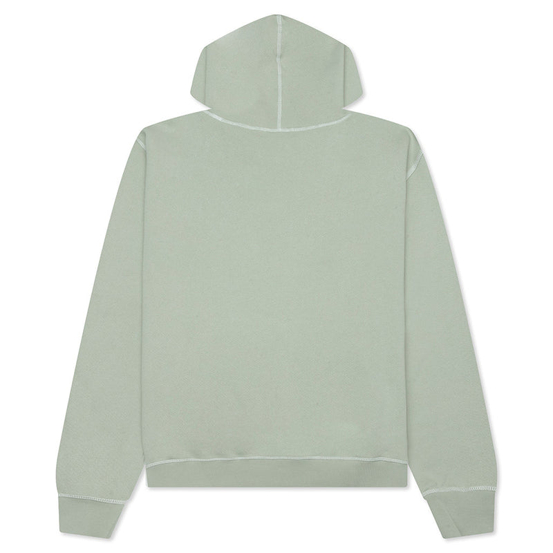 WORDMARK REVERSE STITCHED HOODIE - SAGE