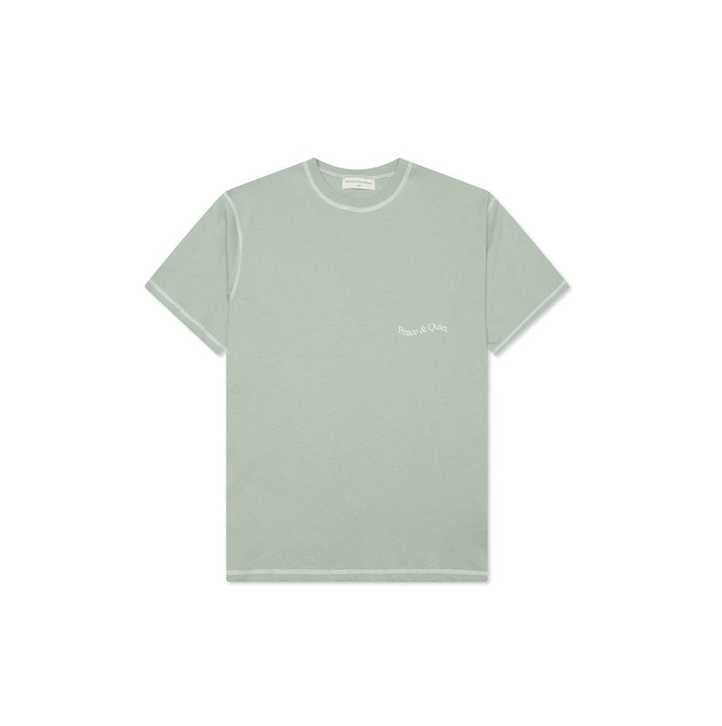 WORDMARK REVERSE STITCHED T-SHIRT - SAGE
