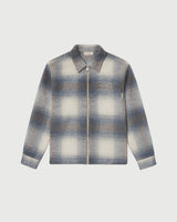 WORDMARK ZIP SHIRT - SLATE