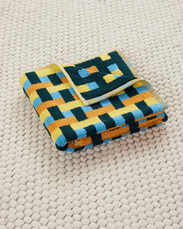 Weave Pattern Towels - Yellow Weave Hand Towel