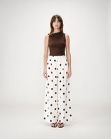 Wide-leg polka dot pants ecru Wynell