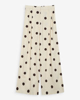 Wide-leg polka dot pants ecru Wynell