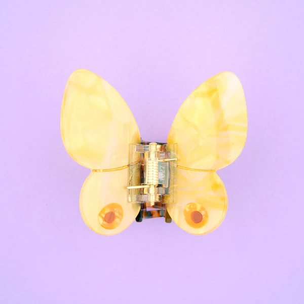 YELLOW BUTTERFLY HAIR CLIP