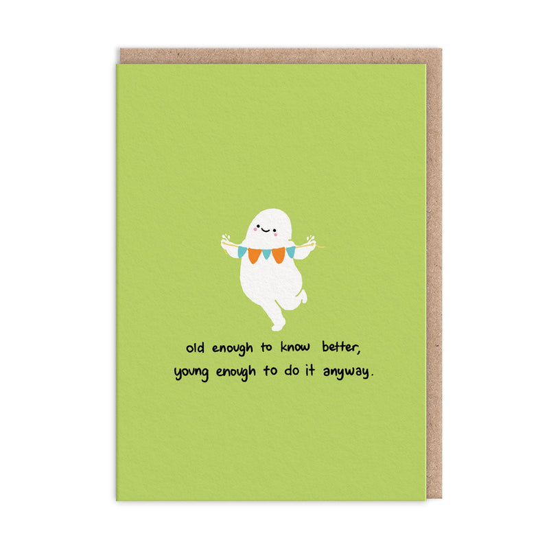 OOH DEER Old Enough Birthday Card