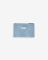 Zipped cotton denim pouch stripedblue Valaurie