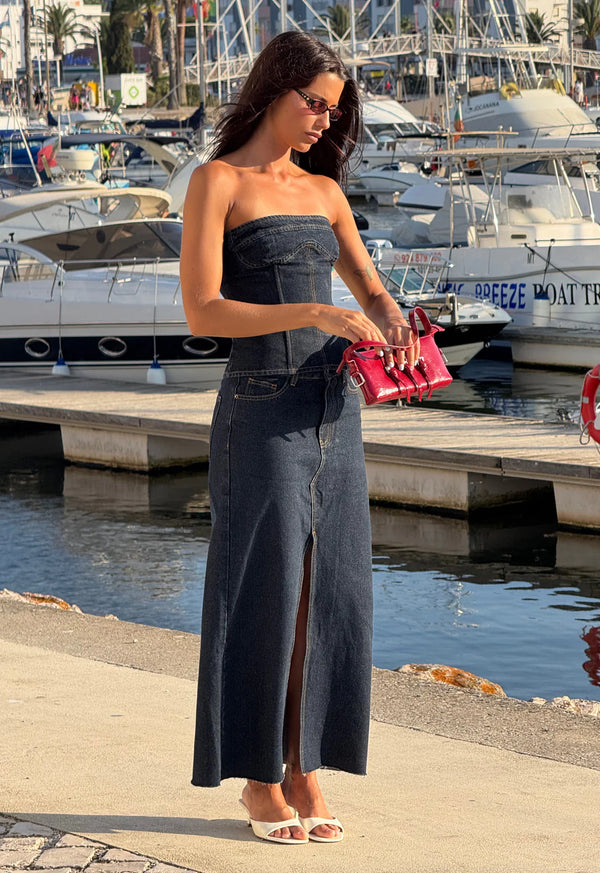 SUPER SWEET MAXI SKIRT - INDIGO